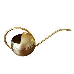 Gold Metal Smith and Hawken Watering Can  Long Spout Modern Decorative Design In